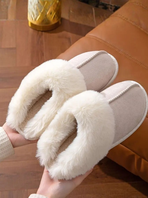Alexis | Fuzzy Slip-On House Slippers for Women