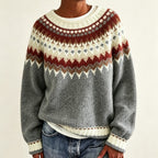 Gonne | Fair Isle Sweater with Crew Neck for Women