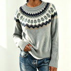 Gonne | Fair Isle Sweater with Crew Neck for Women