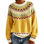 Gonne | Fair Isle Sweater with Crew Neck for Women