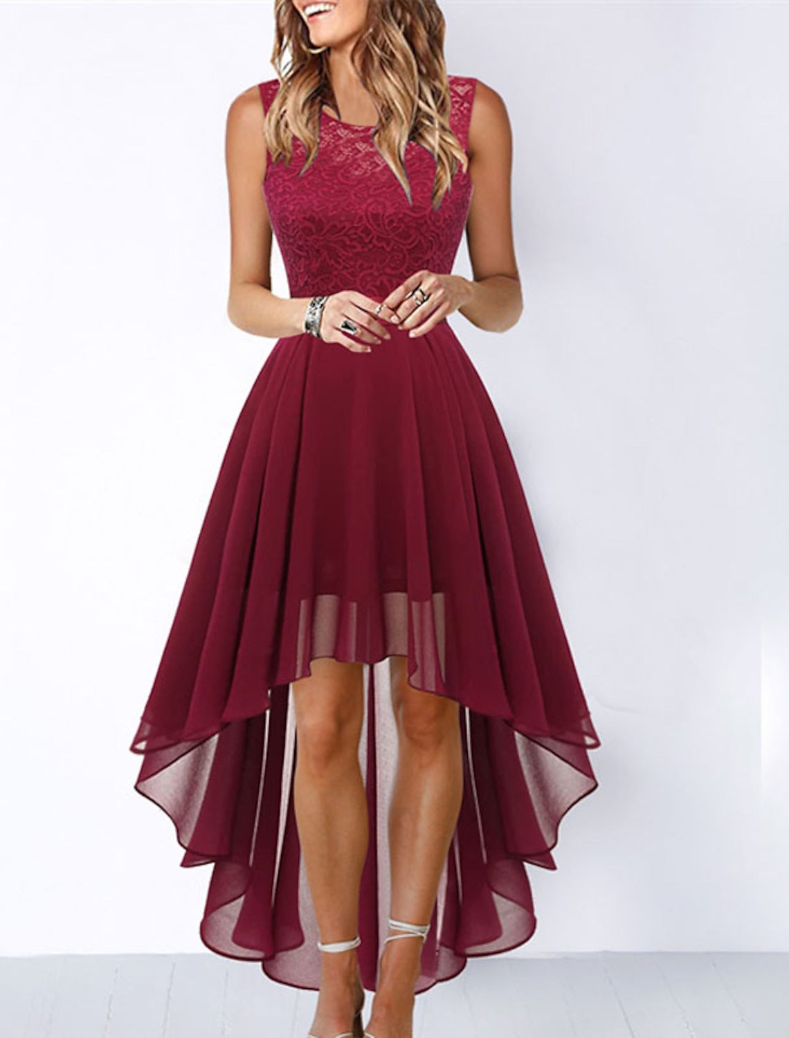 Evi | Lace High-Low Cocktail Dresses for Women