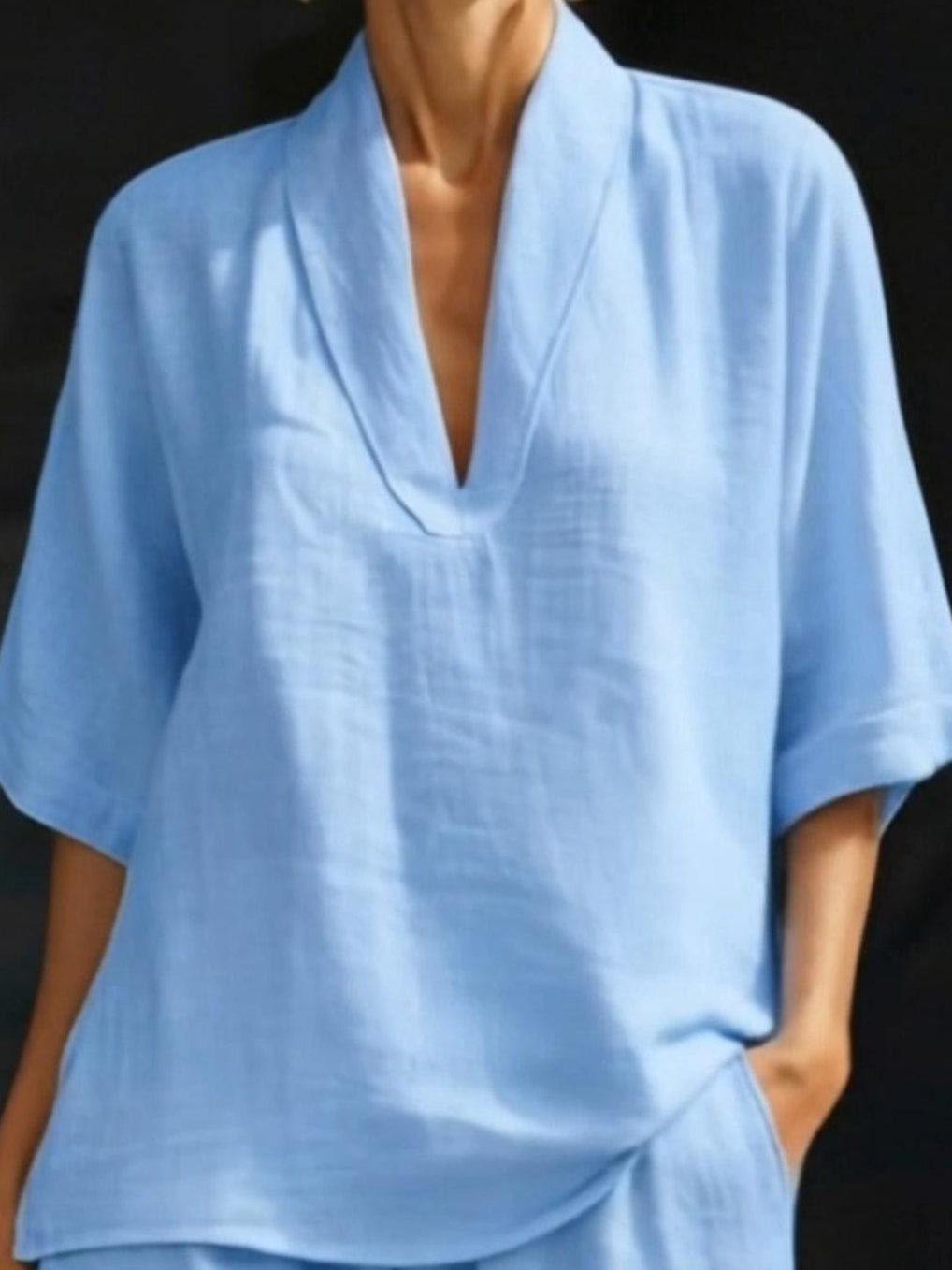 Kalina | Button-Front Top and Bermuda Shorts Set for Women