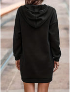 Felicia | Snowcoming Dress Hooded Shift Mini Dress for Women