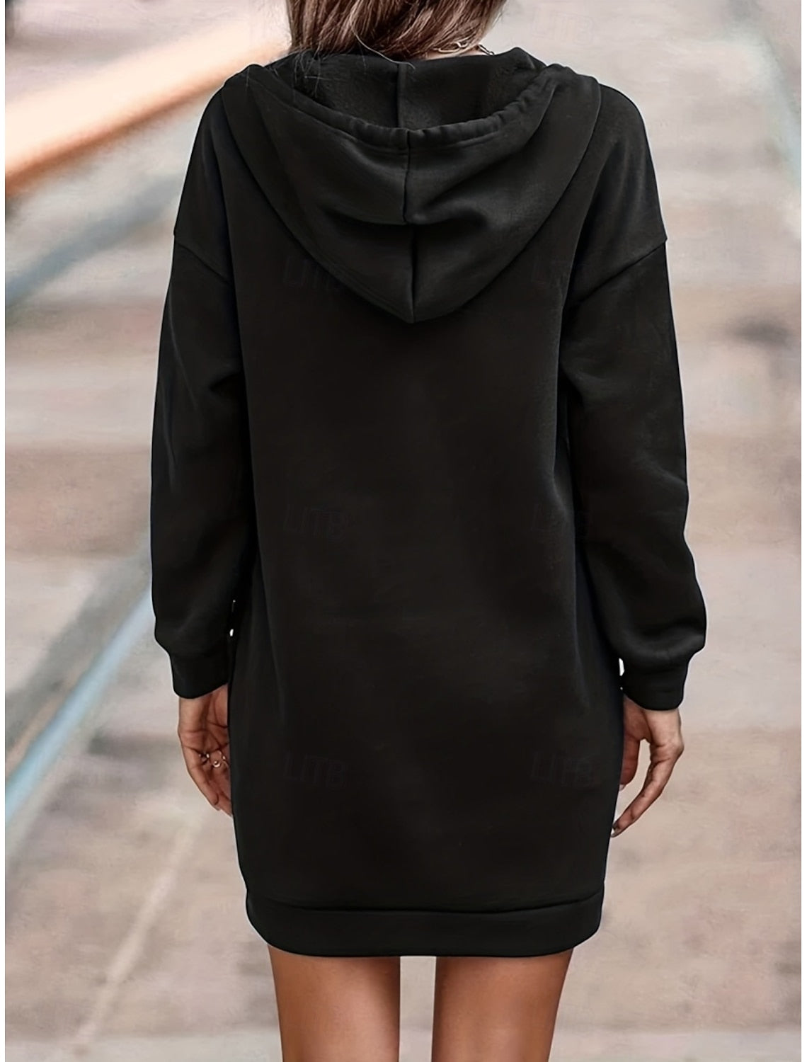 Felicia | Snowcoming Dress Hooded Shift Mini Dress for Women