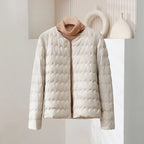 Lidewij | Wave-Quilted Snap-Front Puffer Jacket for Women