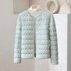 Lidewij | Wave-Quilted Snap-Front Puffer Jacket for Women