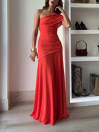 Kiki | Ruched Asymmetrical Maxi Dress for Women
