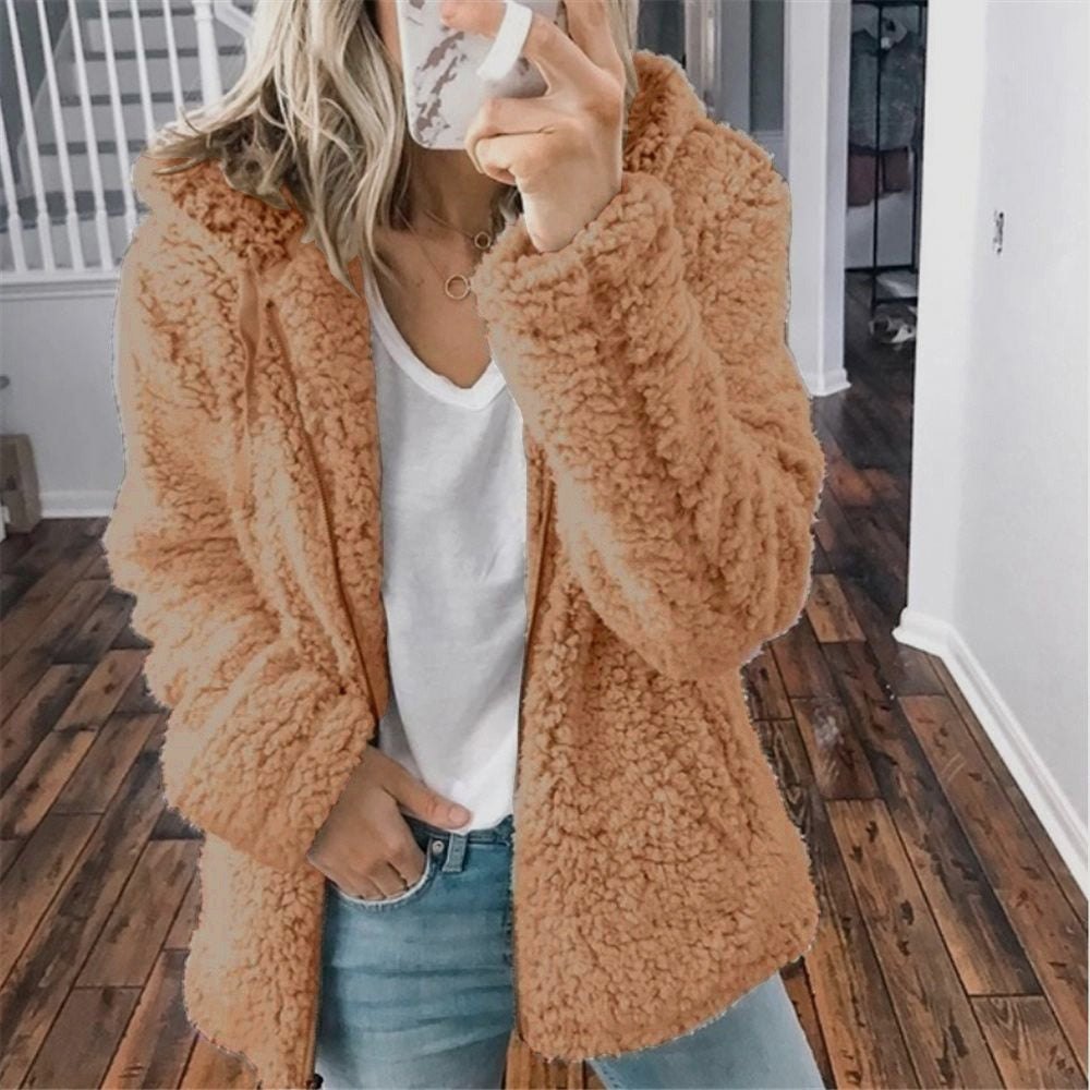 Laila | Zip-Up Hooded Fleece Jacket for Women