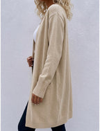 Francesca | Ribbed Open-Front Longline Cardigan for Women