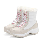 Tatiana | Lace-Up Waterproof Boots with Faux Fur Collar for Women