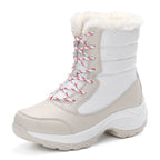 Tatiana | Lace-Up Waterproof Boots with Faux Fur Collar for Women