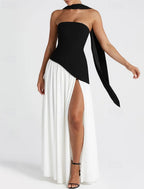 Farah | Strapless High-Slit Maxi Cocktail Dresses for Women