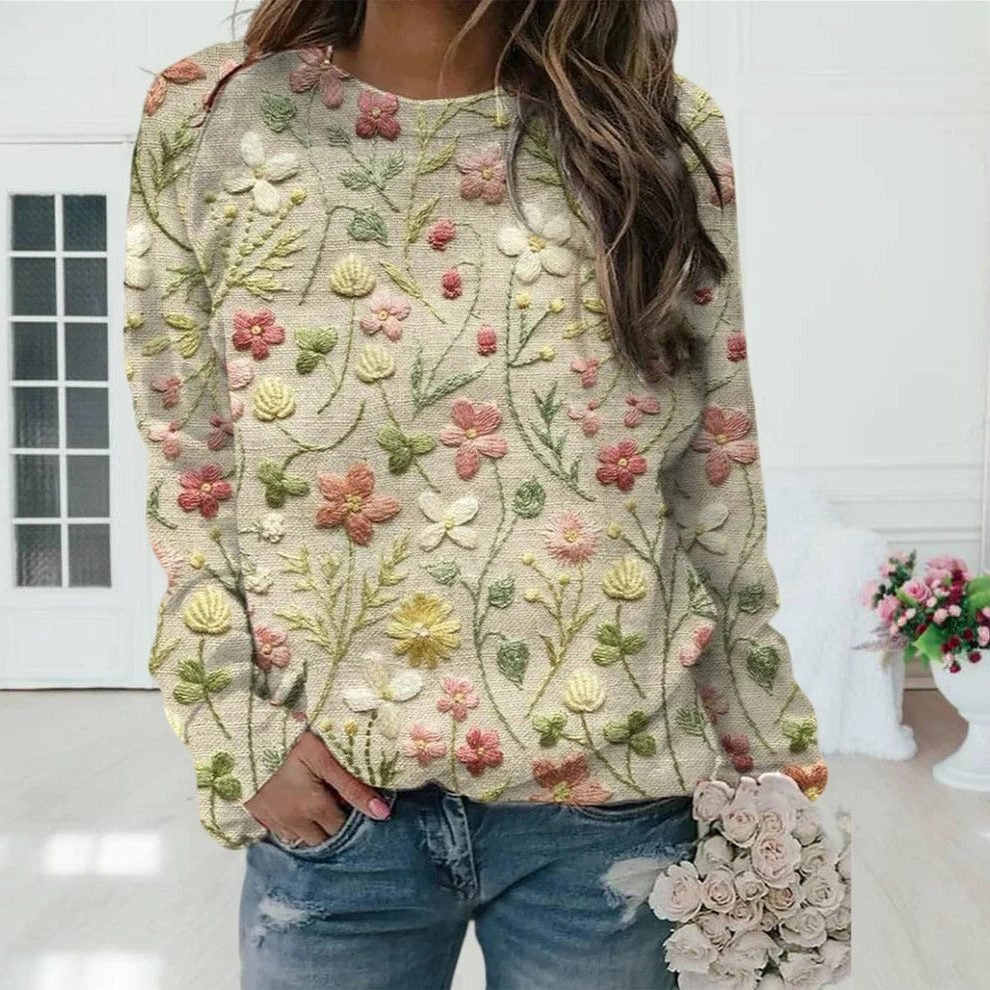 Hazelmae | Fair Isle Sweater with Crew Neck for Women