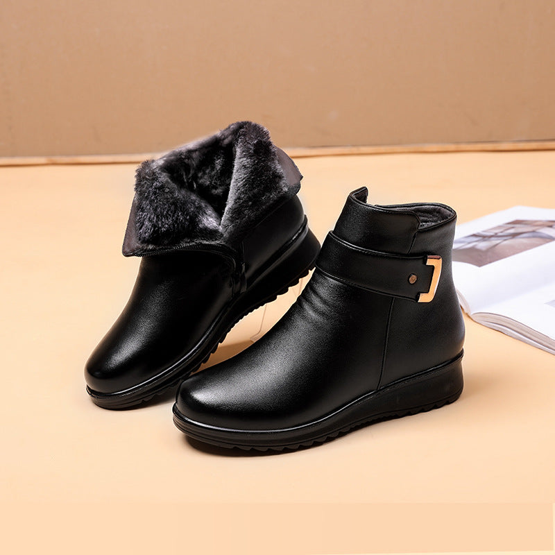 Hedda | Quilted Wide Toe Ankle Boots with Zip Closure for Women