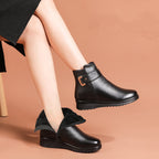 Hedda | Quilted Wide Toe Ankle Boots with Zip Closure for Women