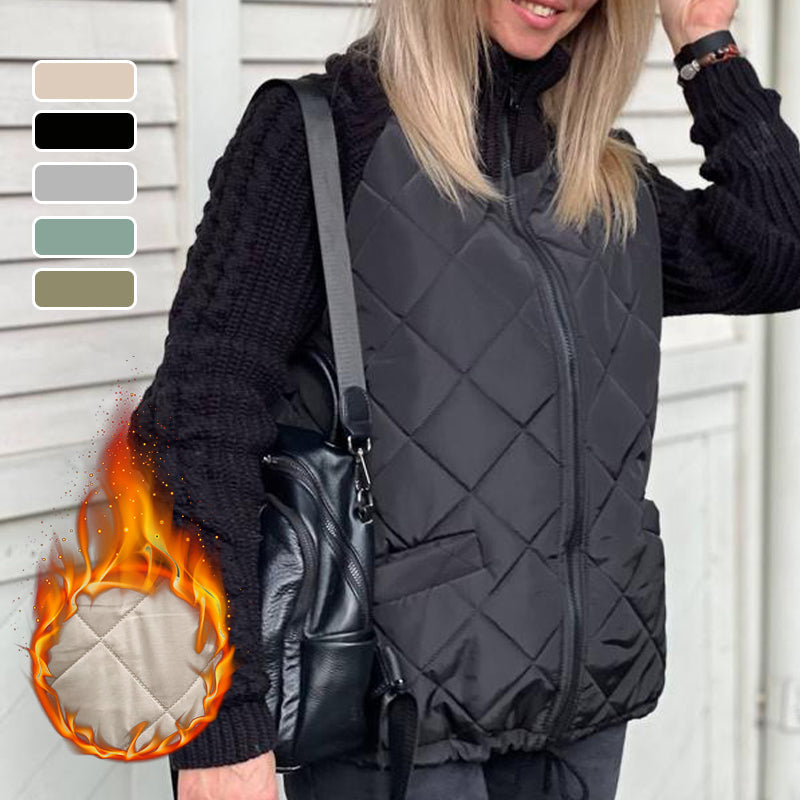 Leontine Patchwork Quilted Puffer Jacket for Women