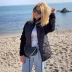 Leontine Patchwork Quilted Puffer Jacket for Women