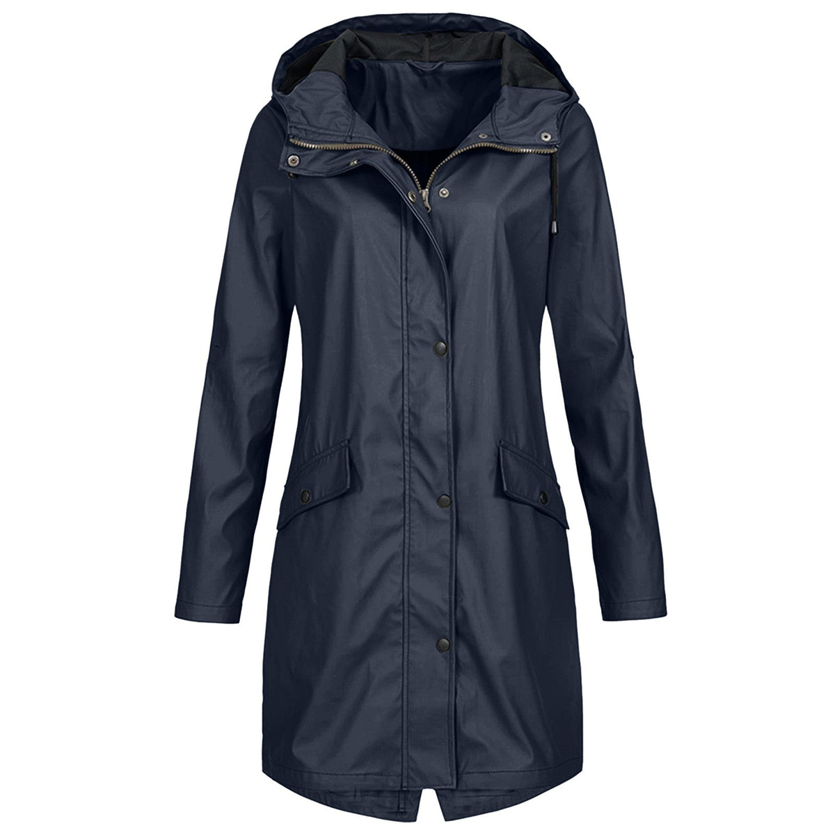 Frieke | Hooded Longline Raincoat with Windproof Design for Women