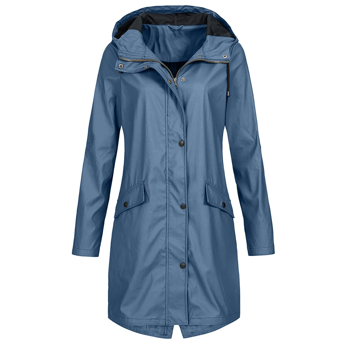 Frieke | Hooded Longline Raincoat with Windproof Design for Women