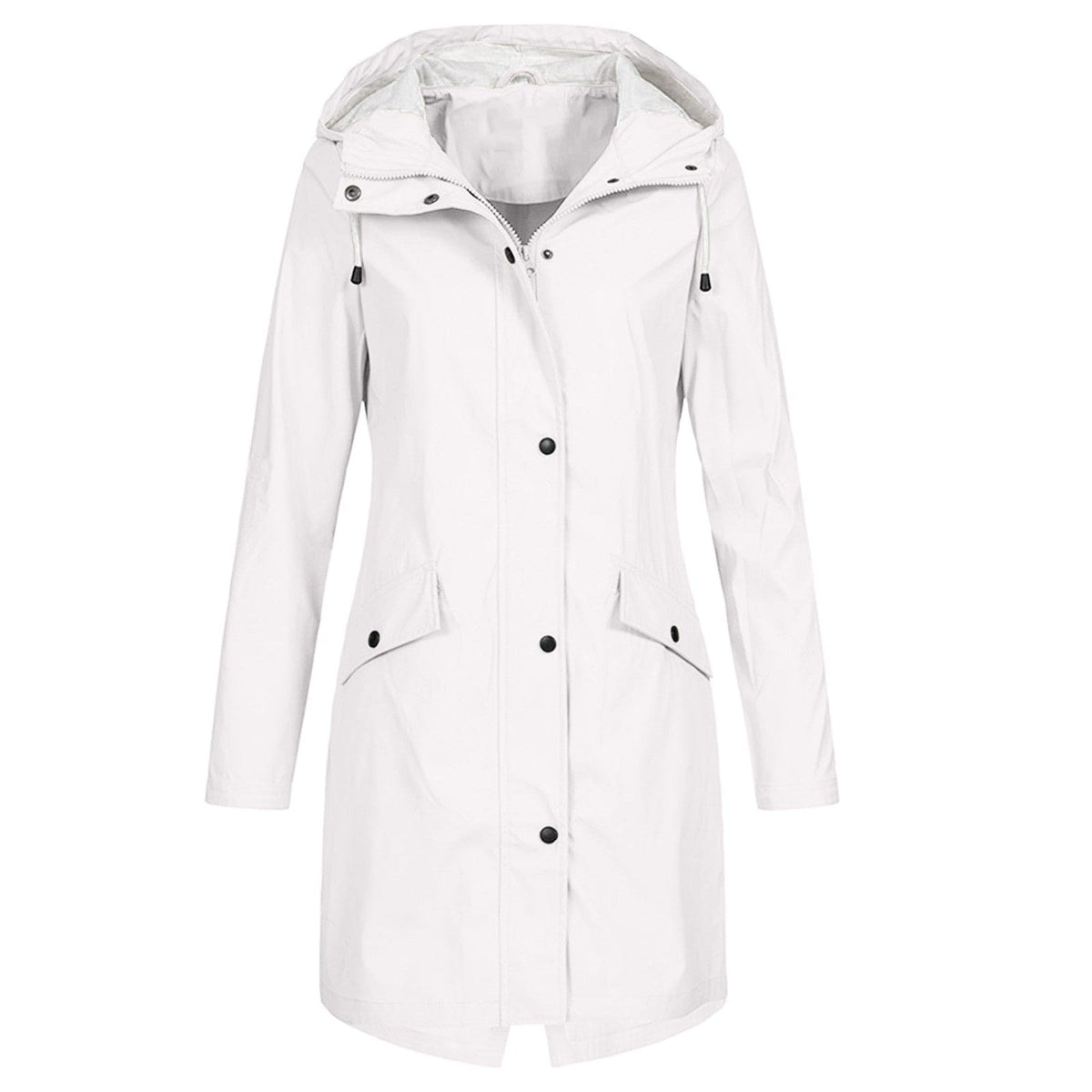 Frieke | Hooded Longline Raincoat with Windproof Design for Women