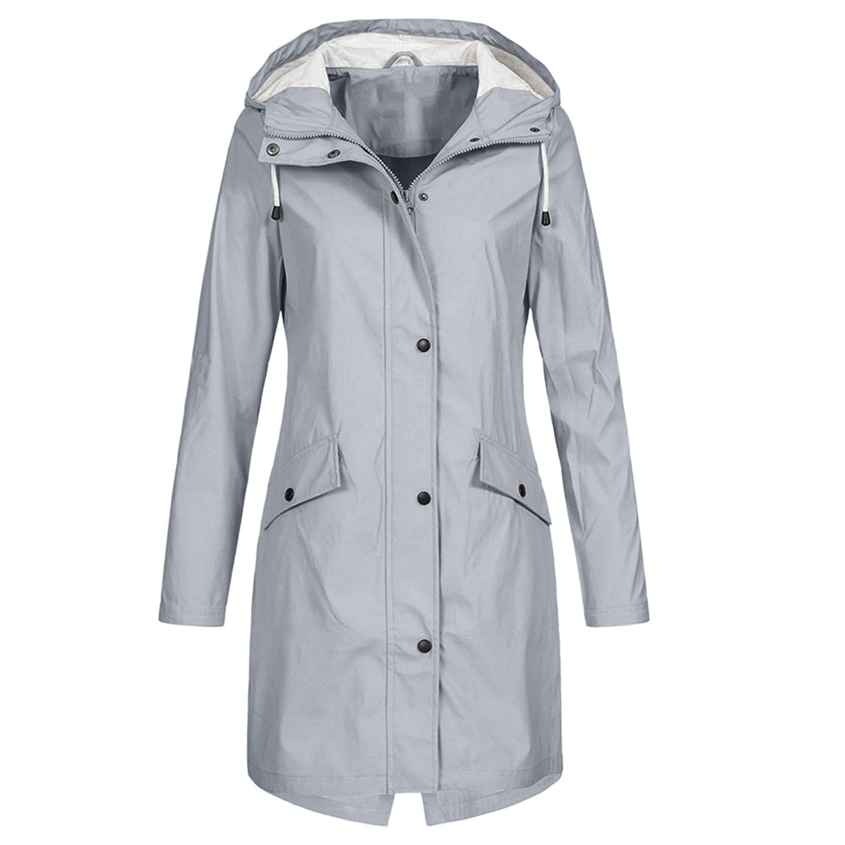 Frieke | Hooded Longline Raincoat with Windproof Design for Women