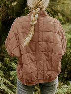 Irina | Quilted Stand Collar Zip-Front Jacket for Women
