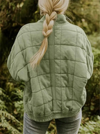 Irina | Quilted Stand Collar Zip-Front Jacket for Women