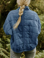 Irina | Quilted Stand Collar Zip-Front Jacket for Women