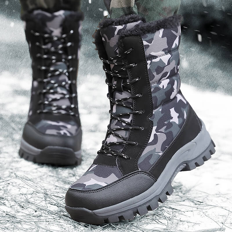 Annemette - Camo Lace-Up Waterproof Boots for Women