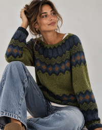 Esme | Patterned Fair Isle Sweater with Ribbed Cuffs for Women