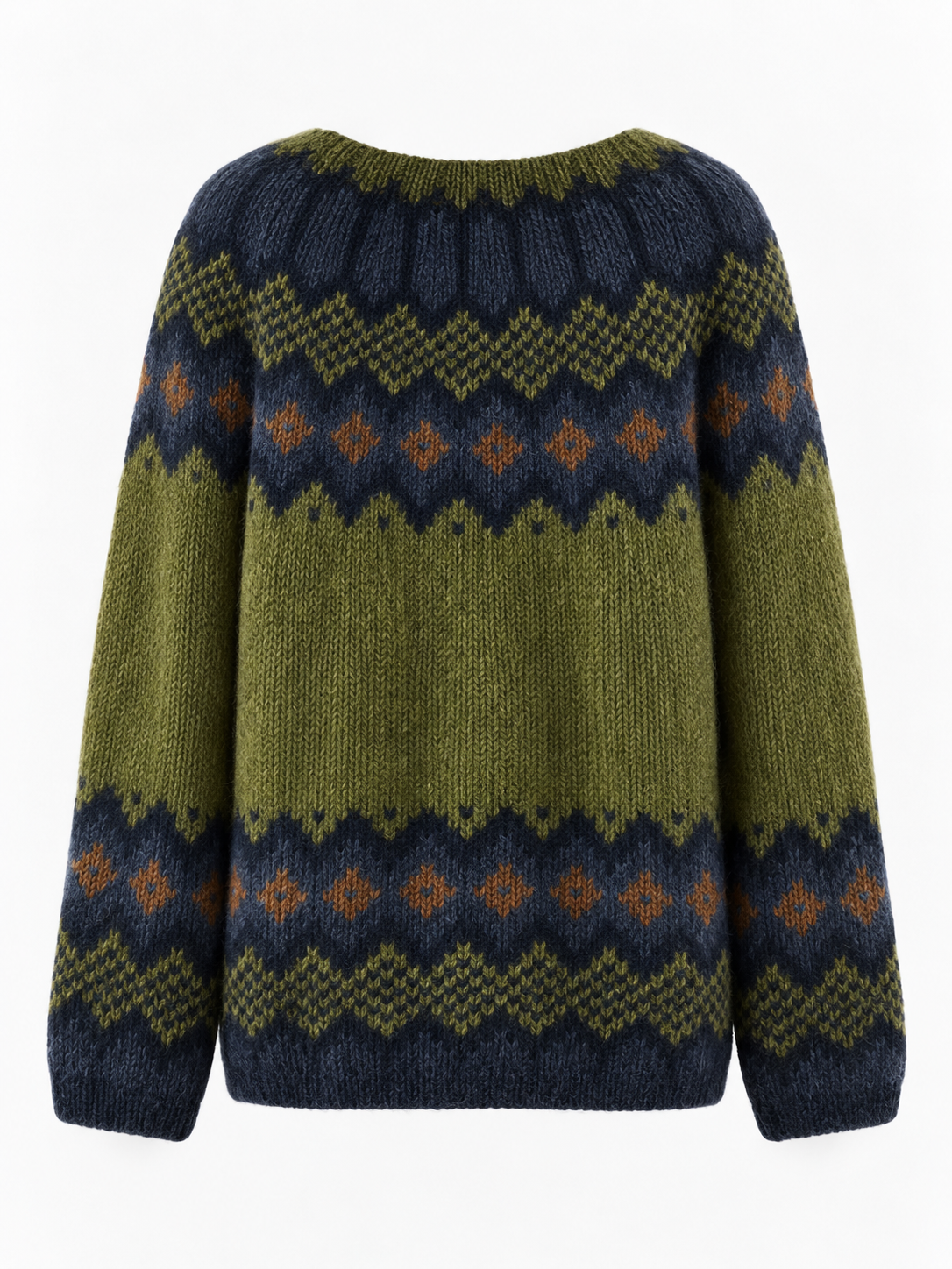 Esme | Patterned Fair Isle Sweater with Ribbed Cuffs for Women