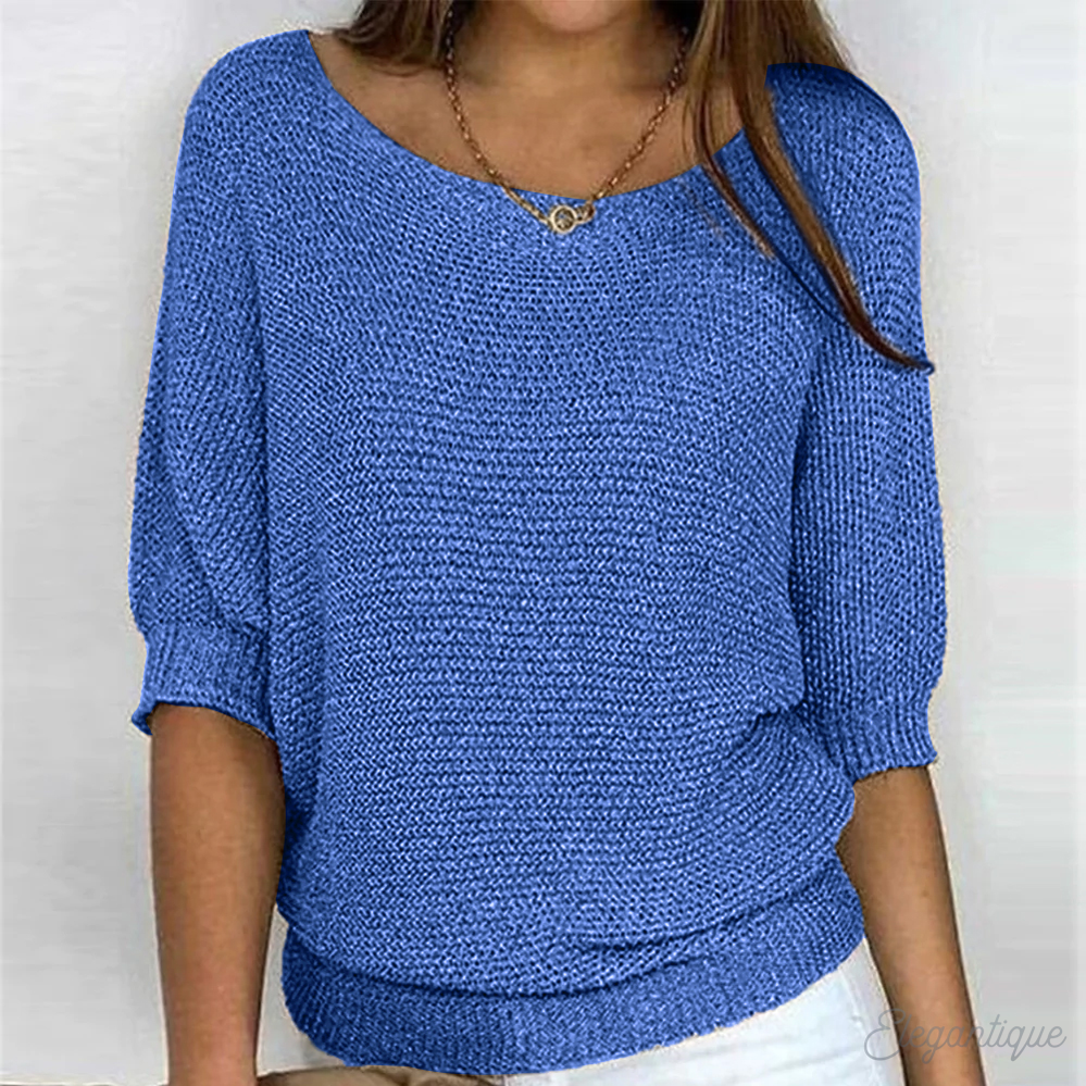 Nadja | Ribbed Crew Neck Sweater for Women