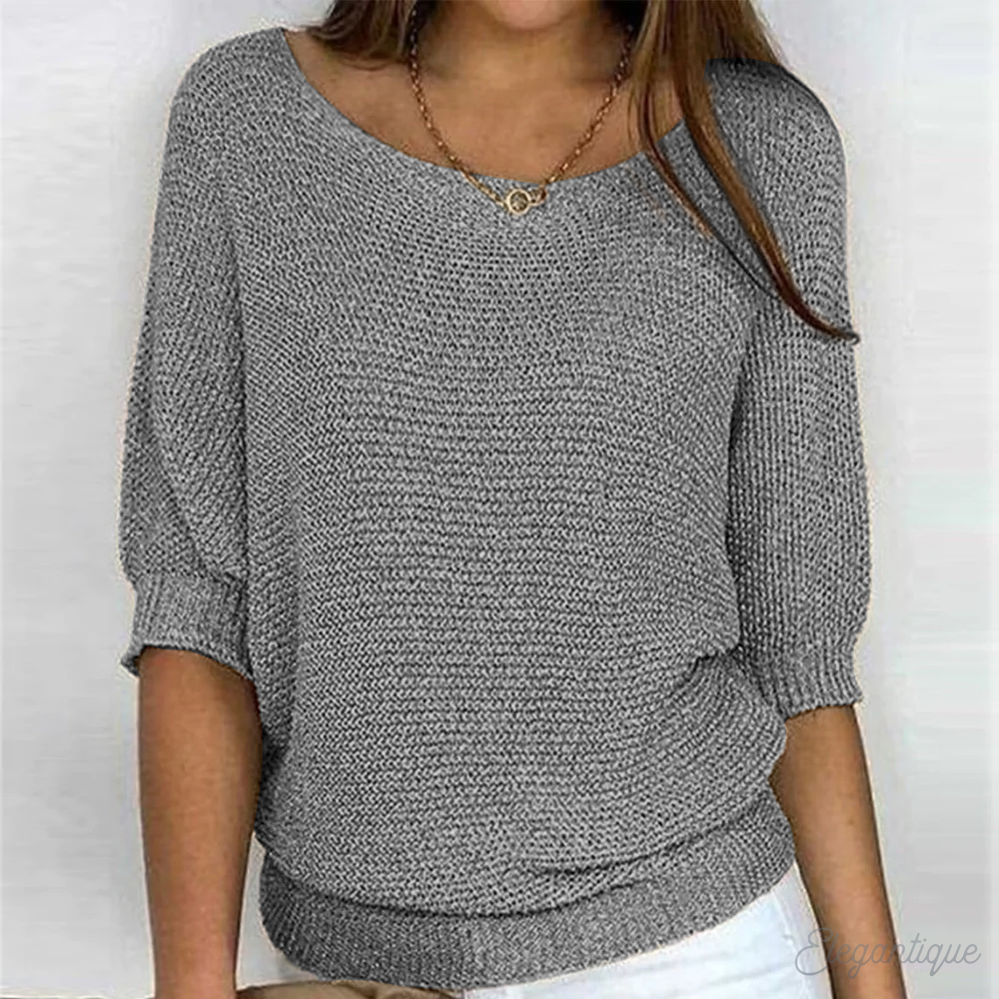 Nadja | Ribbed Crew Neck Sweater for Women