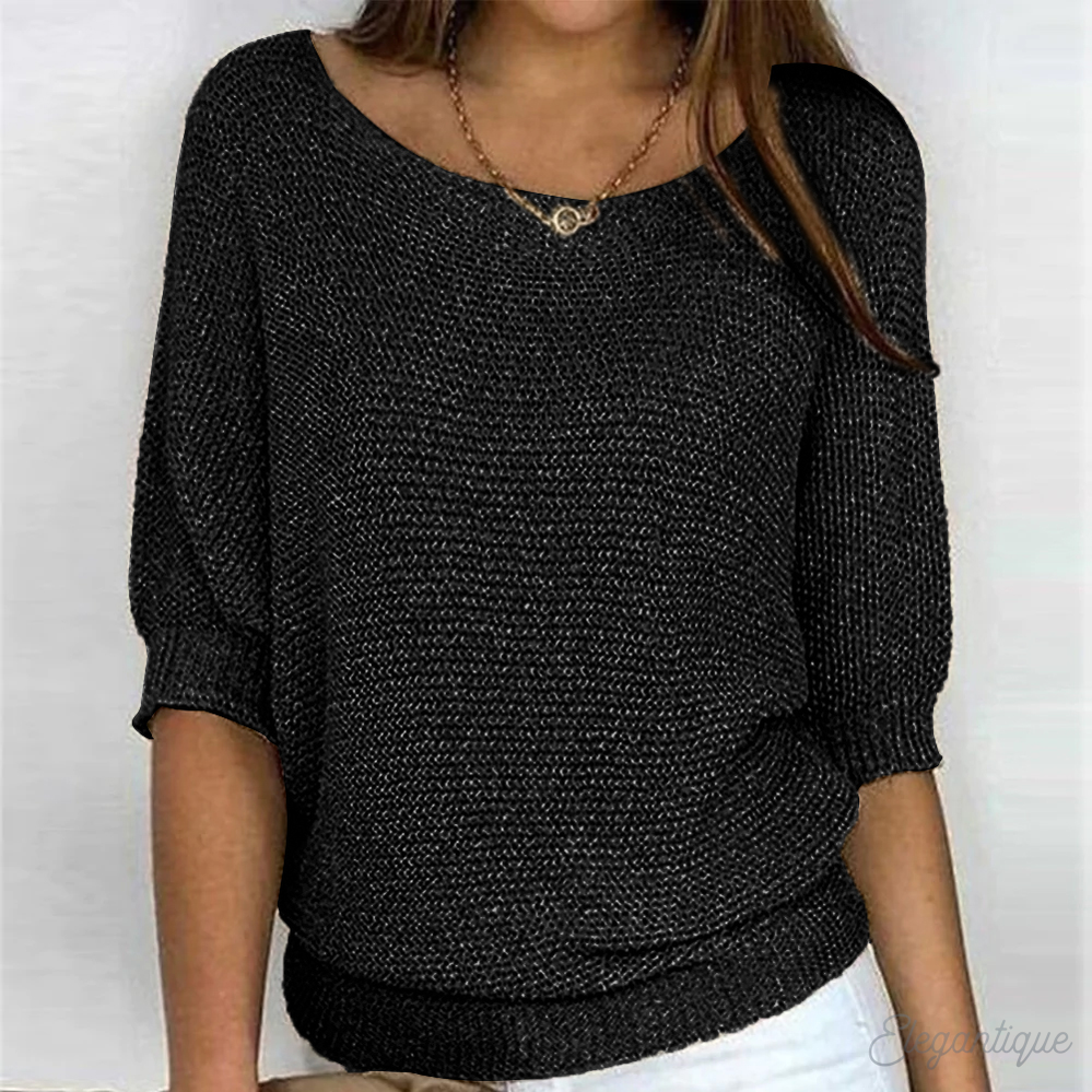 Nadja | Ribbed Crew Neck Sweater for Women