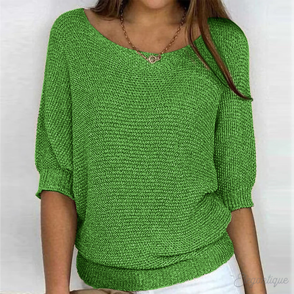 Nadja | Ribbed Crew Neck Sweater for Women