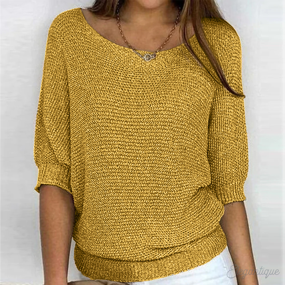 Nadja | Ribbed Crew Neck Sweater for Women