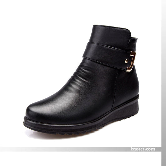 Hedda | Quilted Wide Toe Ankle Boots with Zip Closure for Women