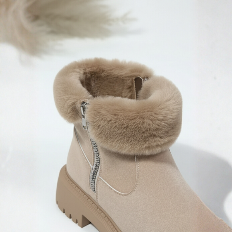 Dahna | Quilted Zip-Up Ankle Boots with Non-Slip Sole for Women
