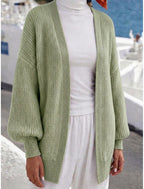 Florence | Ribbed Knit Longline Open-Front Cardigan for Women