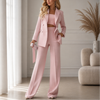 Elowena Notch Lapel Blazer and Trouser Set for Women