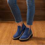 Allegra Square-Heel Zip-Up Ankle Boots for Women