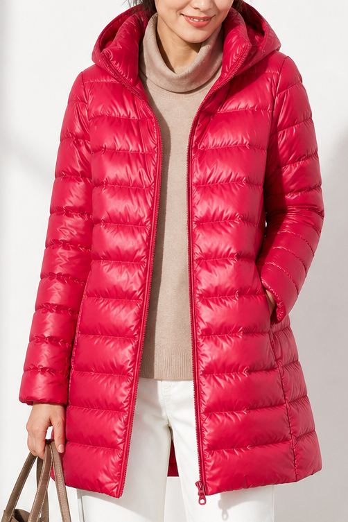 Lise | Quilted Packable Puffer Jacket with Detachable Hood