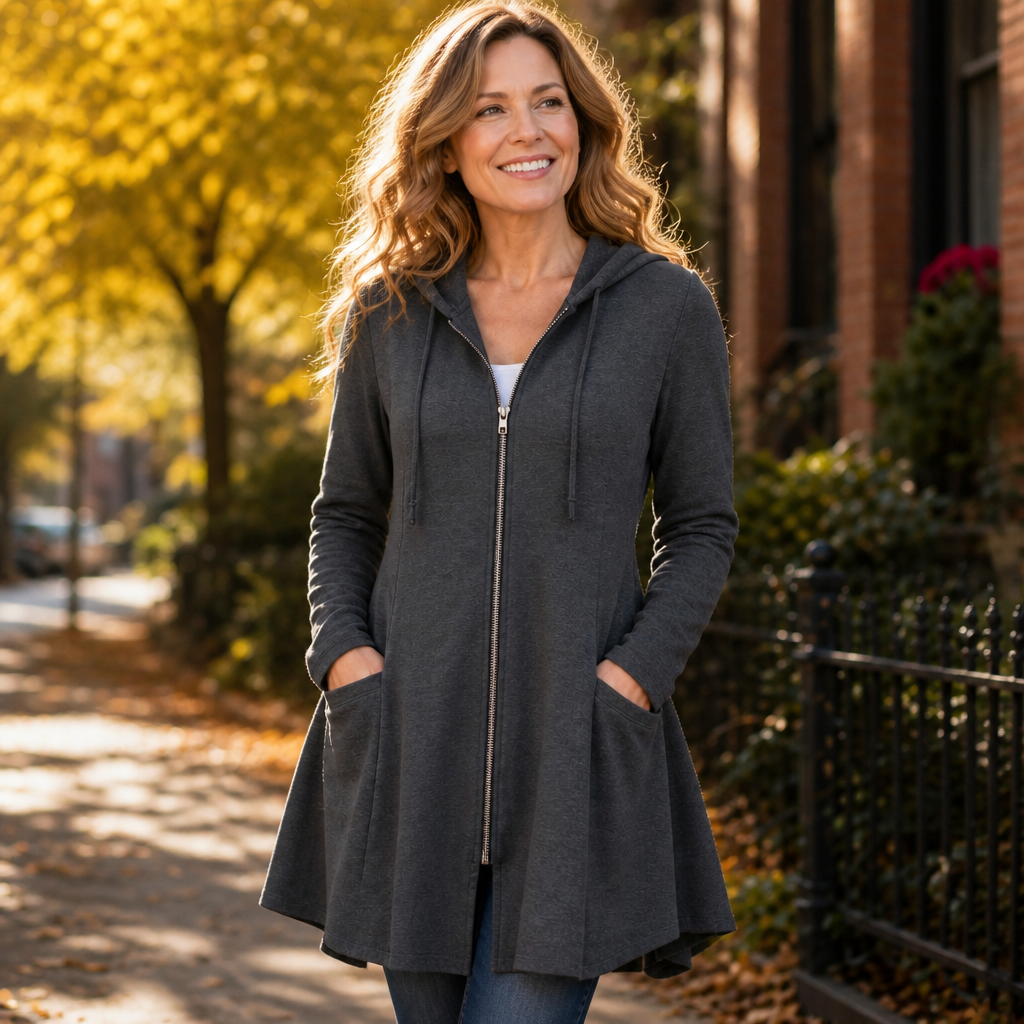Angelique Longline Hooded Full-Zip Jacket for Women