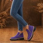 Allegra Square-Heel Zip-Up Ankle Boots for Women
