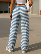 Federica | Striped Wide Leg Sweatpants with Pockets for Women