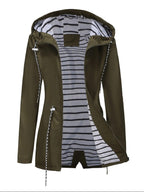 Giselle | Hooded Zip-Front Utility Jacket for Women
