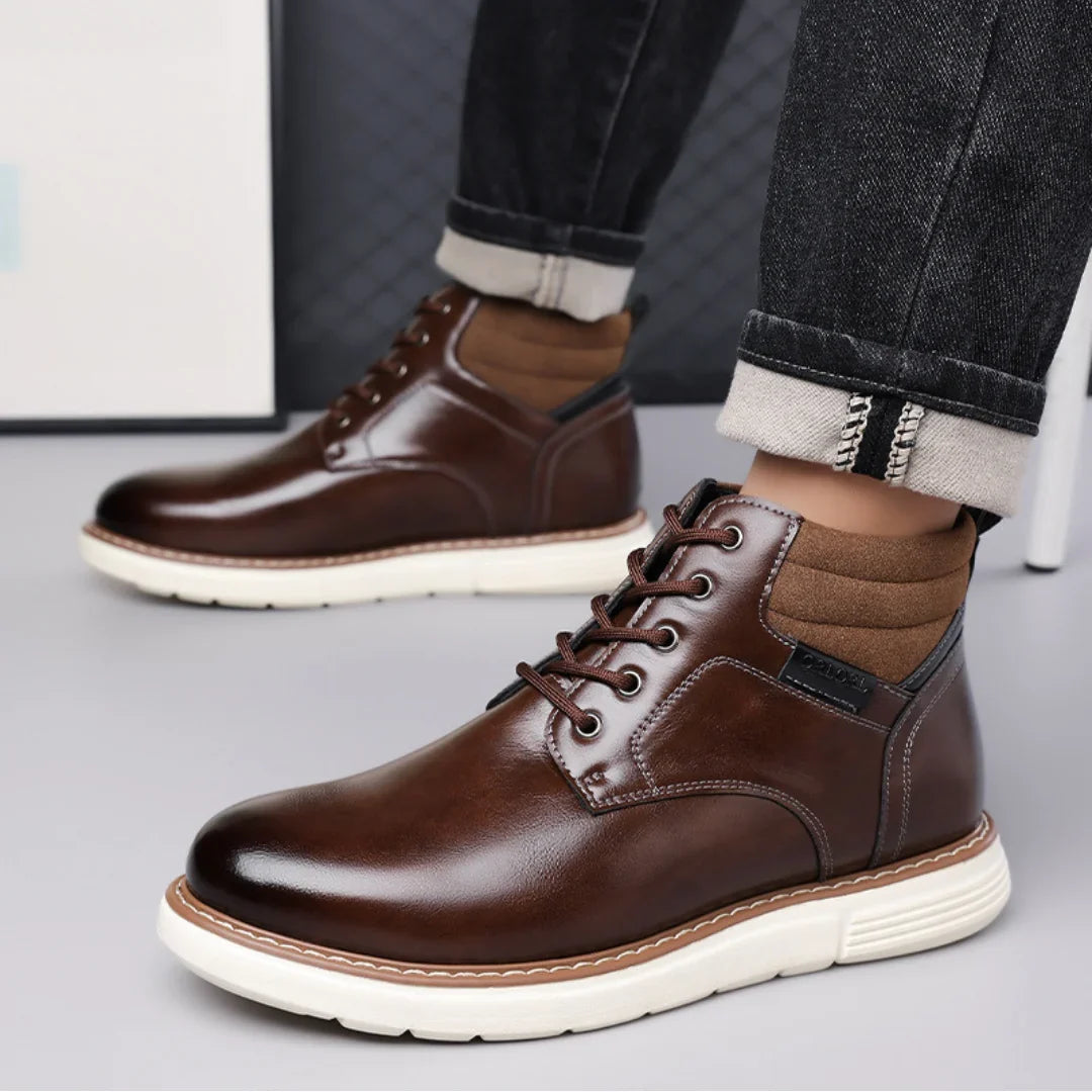 Wendel | Men's Lace-Up Winter Boots with Padded Collar