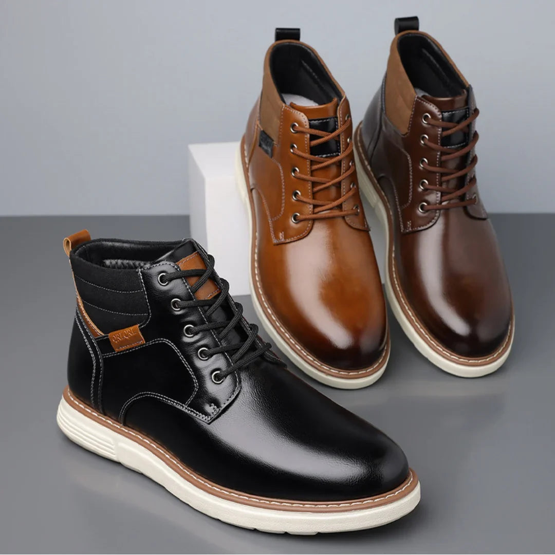 Wendel | Men's Lace-Up Winter Boots with Padded Collar