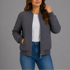 Lauretta | Quilted Bomber Jacket with Ribbed Trim for Women