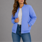 Lauretta | Quilted Bomber Jacket with Ribbed Trim for Women